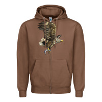 Chestnut American White Sea Eagle Zipper Hoodie - LillyAllenDesigns