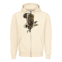 Sandshell American White Sea Eagle Zipper Hoodie - LillyAllenDesigns