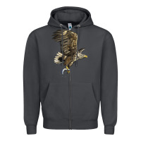 Smoke American White Sea Eagle Zipper Hoodie - LillyAllenDesigns