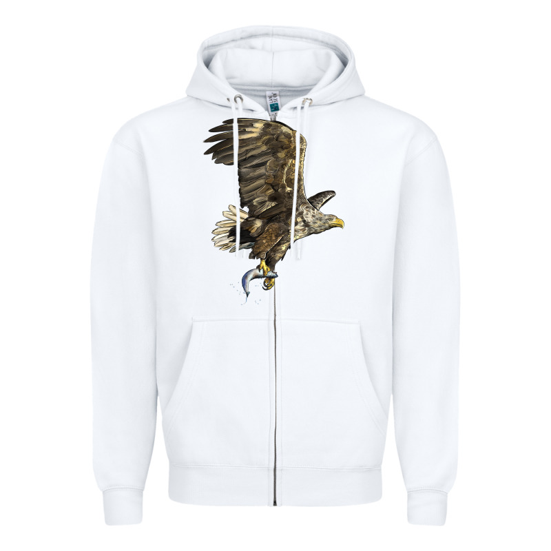 American White Sea Eagle Zipper Hoodie by LillyAllenDesigns | Teevron