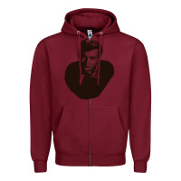 Burgundy Bobby Darin Zipper Hoodie - trangStudio