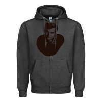 Charcoal Heather Bobby Darin Zipper Hoodie - trangStudio