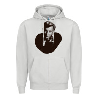 Dove Grey Bobby Darin Zipper Hoodie - trangStudio
