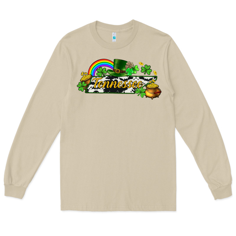 Tennessee Map St. Patrick's Long Sleeve Tee by CowGirlArtShop | Teevron