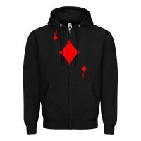 Black jack of diamond deck of cards halloween costume t shirt Zipper Hoodie - trangStudio