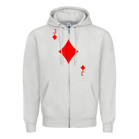 Dove Grey jack of diamond deck of cards halloween costume t shirt Zipper Hoodie - trangStudio