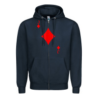 Navy jack of diamond deck of cards halloween costume t shirt Zipper Hoodie - trangStudio