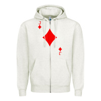 Oatmeal Heather jack of diamond deck of cards halloween costume t shirt Zipper Hoodie - trangStudio
