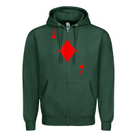 Sports Green jack of diamond deck of cards halloween costume t shirt Zipper Hoodie - trangStudio
