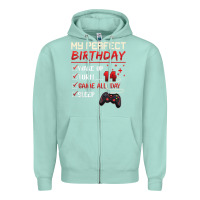 Seafoam 14 Year Old Gamer Gift Boy Teen 14th Perfect Birthday Gaming Zipper Hoodie - trangStudio