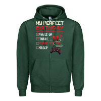 Sports Green 14 Year Old Gamer Gift Boy Teen 14th Perfect Birthday Gaming Zipper Hoodie - trangStudio