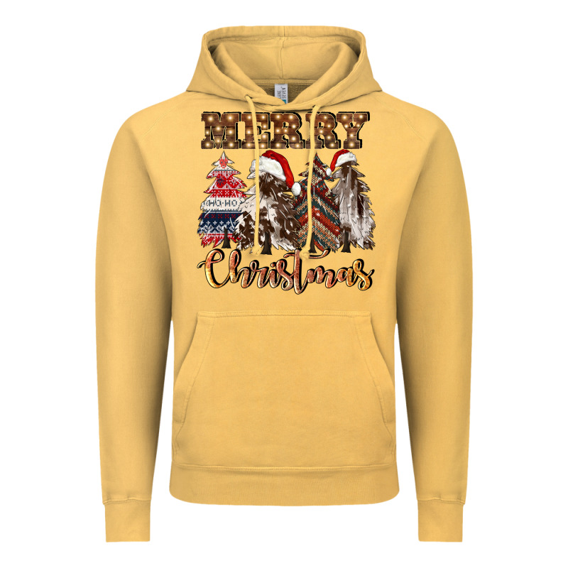 Merry Christmas Trees Vintage Hoodie by CowGirlArtShop | Teevron