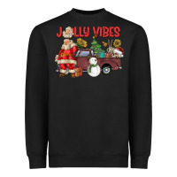Black Jolly Vibes Heavyweight Sweatshirt - CowhideDigitalArt