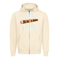 Sandshell Just The Tip Cigar Smoker Gift Funny Cigar Smoking Zipper Hoodie - trangStudio