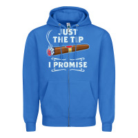True Royal Just The Tip Cigar Smoker Gift Funny Cigar Smoking Zipper Hoodie - trangStudio