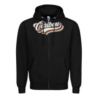 I Love Caribou City Usa Retro Vintage Zipper Hoodie | Teevron