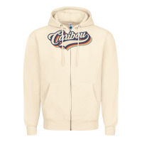 Sandshell I Love Caribou City Usa Retro Vintage Zipper Hoodie - trangStudio