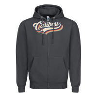 Smoke I Love Caribou City Usa Retro Vintage Zipper Hoodie - trangStudio