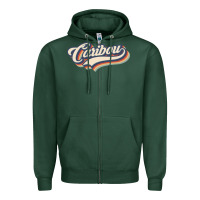 Sports Green I Love Caribou City Usa Retro Vintage Zipper Hoodie - trangStudio