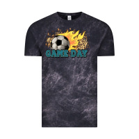 Cloud Black Game day Soccer leopard flames fireball Vintage Tee - HowdyJamesFarm