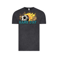 Vintage Black Game day Soccer leopard flames fireball Vintage Tee - HowdyJamesFarm