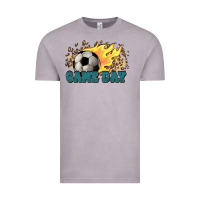 Game Day Soccer Leopard Flames Fireball Vintage Tee | Teevron