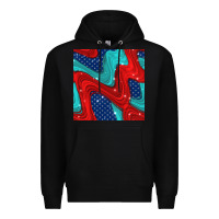 Black american flag stripes seamless pattern Premium Hoodie - BundleAndBundleShop