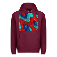 Burgundy american flag stripes seamless pattern Premium Hoodie - BundleAndBundleShop