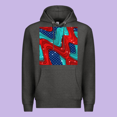 American Flag Stripes Seamless Pattern Premium Hoodie Designed By Bundleandbundleshop