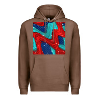 Chestnut american flag stripes seamless pattern Premium Hoodie - BundleAndBundleShop