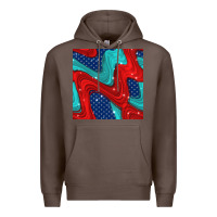 Coffee american flag stripes seamless pattern Premium Hoodie - BundleAndBundleShop