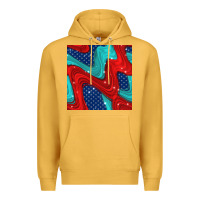 Mustard american flag stripes seamless pattern Premium Hoodie - BundleAndBundleShop