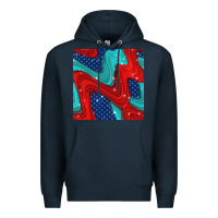 Navy american flag stripes seamless pattern Premium Hoodie - BundleAndBundleShop