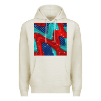 Oatmeal Heather american flag stripes seamless pattern Premium Hoodie - BundleAndBundleShop