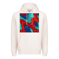 Pale Pink american flag stripes seamless pattern Premium Hoodie - BundleAndBundleShop
