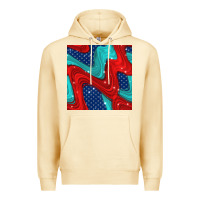 Pina Colada american flag stripes seamless pattern Premium Hoodie - BundleAndBundleShop