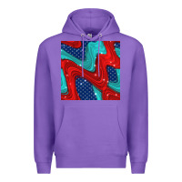 Purple american flag stripes seamless pattern Premium Hoodie - BundleAndBundleShop