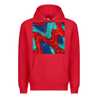 Red american flag stripes seamless pattern Premium Hoodie - BundleAndBundleShop