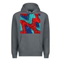 Rock american flag stripes seamless pattern Premium Hoodie - BundleAndBundleShop