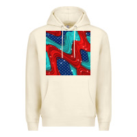 Sandshell american flag stripes seamless pattern Premium Hoodie - BundleAndBundleShop