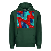 Sports Green american flag stripes seamless pattern Premium Hoodie - BundleAndBundleShop