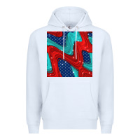 White american flag stripes seamless pattern Premium Hoodie - BundleAndBundleShop