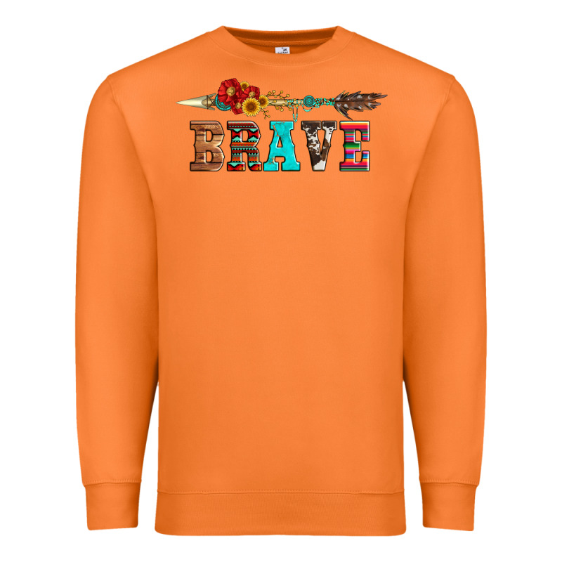 Brave And Aztec Wood Sunflower With Arrow Premium Sweatshirt by Artiststas | Teevron