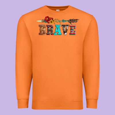 Brave And Aztec Wood Sunflower With Arrow Premium Sweatshirt Designed By Artiststas