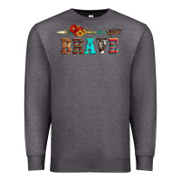 Charcoal Heather brave and aztec wood sunflower with arrow Premium Sweatshirt - Artiststas
