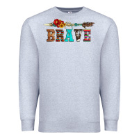 Heather Grey brave and aztec wood sunflower with arrow Premium Sweatshirt - Artiststas