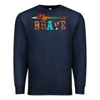 Navy brave and aztec wood sunflower with arrow Premium Sweatshirt - Artiststas