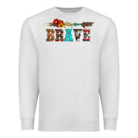 Oatmeal Heather brave and aztec wood sunflower with arrow Premium Sweatshirt - Artiststas