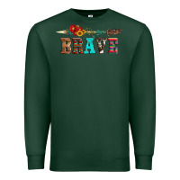 Sports Green brave and aztec wood sunflower with arrow Premium Sweatshirt - Artiststas