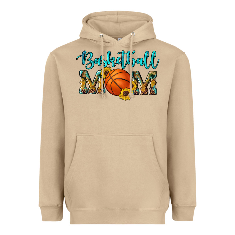 Western Leopard Camouflage Sunflowers Glitter Mom Basketball Heavyweight Hoodie by Artiststas | Teevron